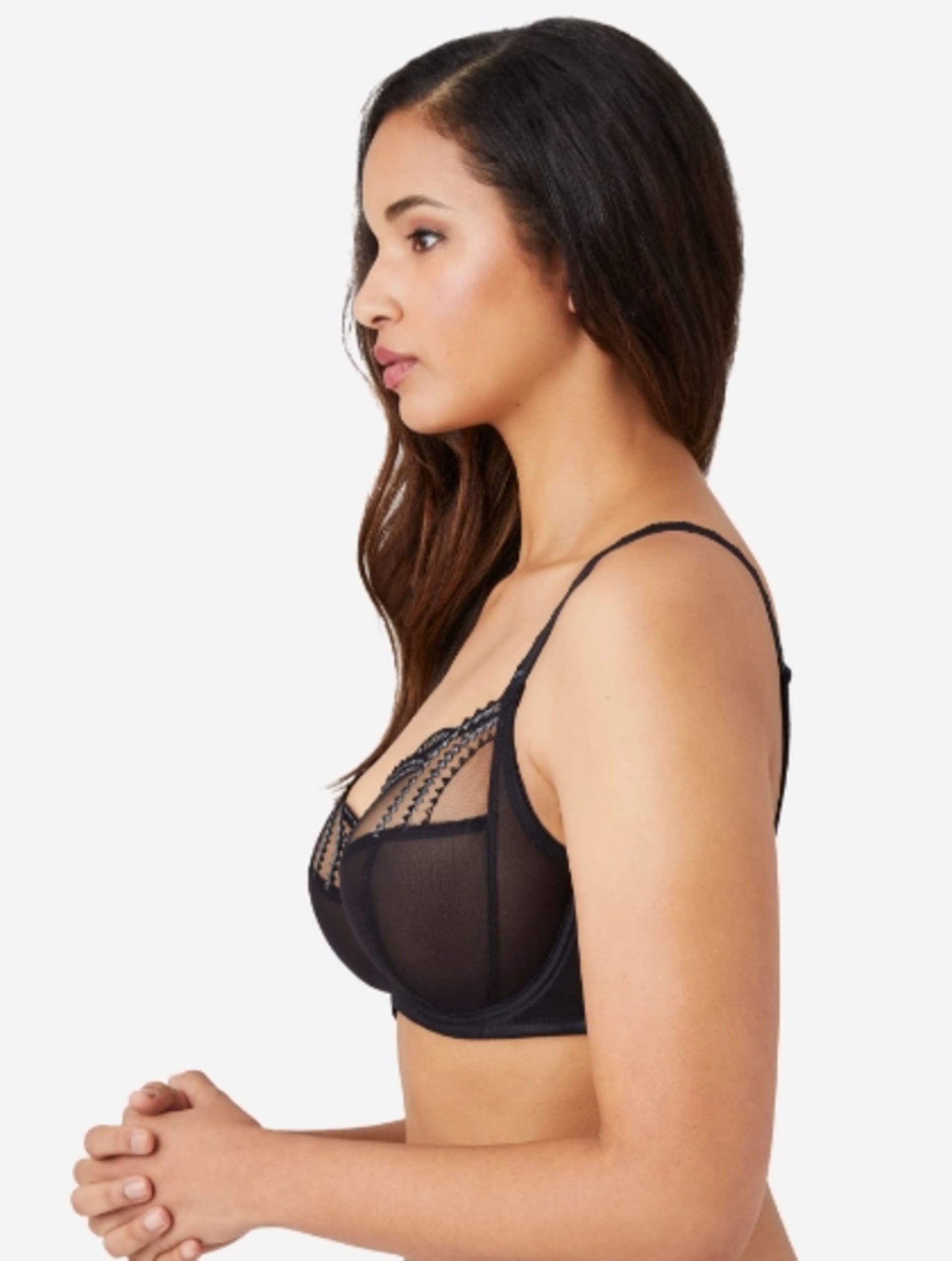 Model demonstrating bra lift