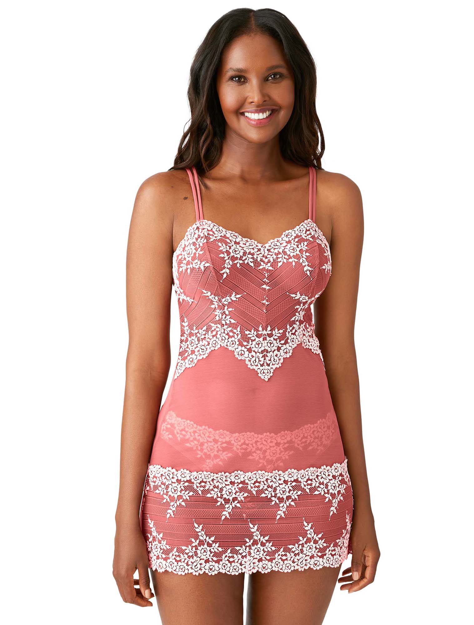 Womens Wacoal pink Embrace Lace Chemise