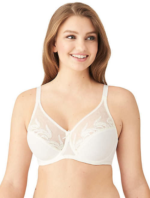 Feather Embroidery Underwire Bra - 50% Off - 85121