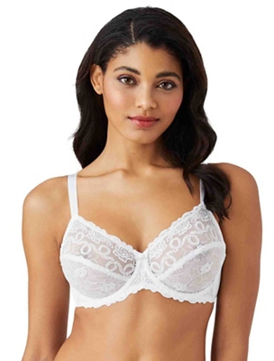 NEW Wacoal 40C Arabesque Lace Underwire Bra Black