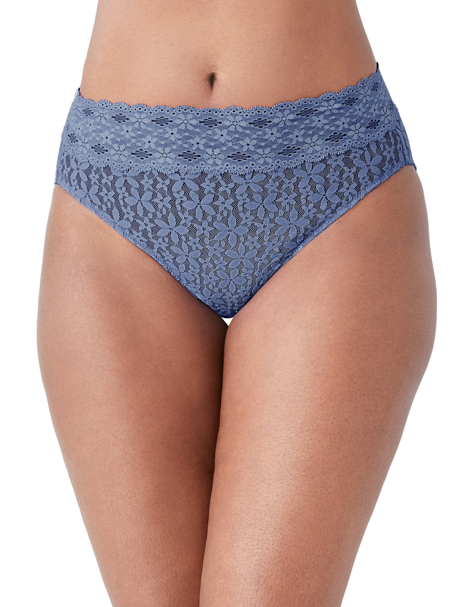 Wacoal Women's Halo Lace Hi Cut Brief Panty, Almost Apricot, Small at   Women's Clothing store