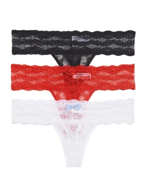 Lace Kiss Thong Panty Pack | b.tempt'd by Wacoal