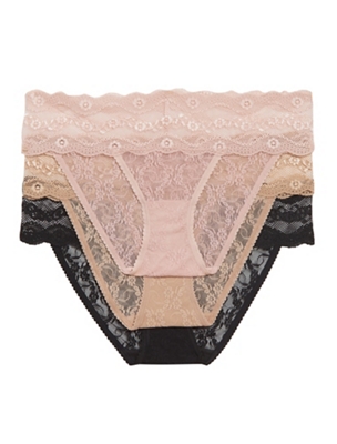 B.tempt'd by Wacoal Lace Kiss Thong Panties Blue Size XL 970182 for sale  online