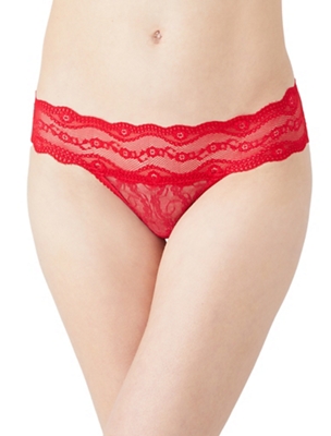 b.tempt'd by Wacoal Women's Lace Kiss Bikini Panty, Abyss, Small at   Women's Clothing store