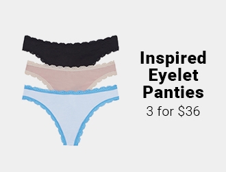 b.tempt'd panties; 3 for $36