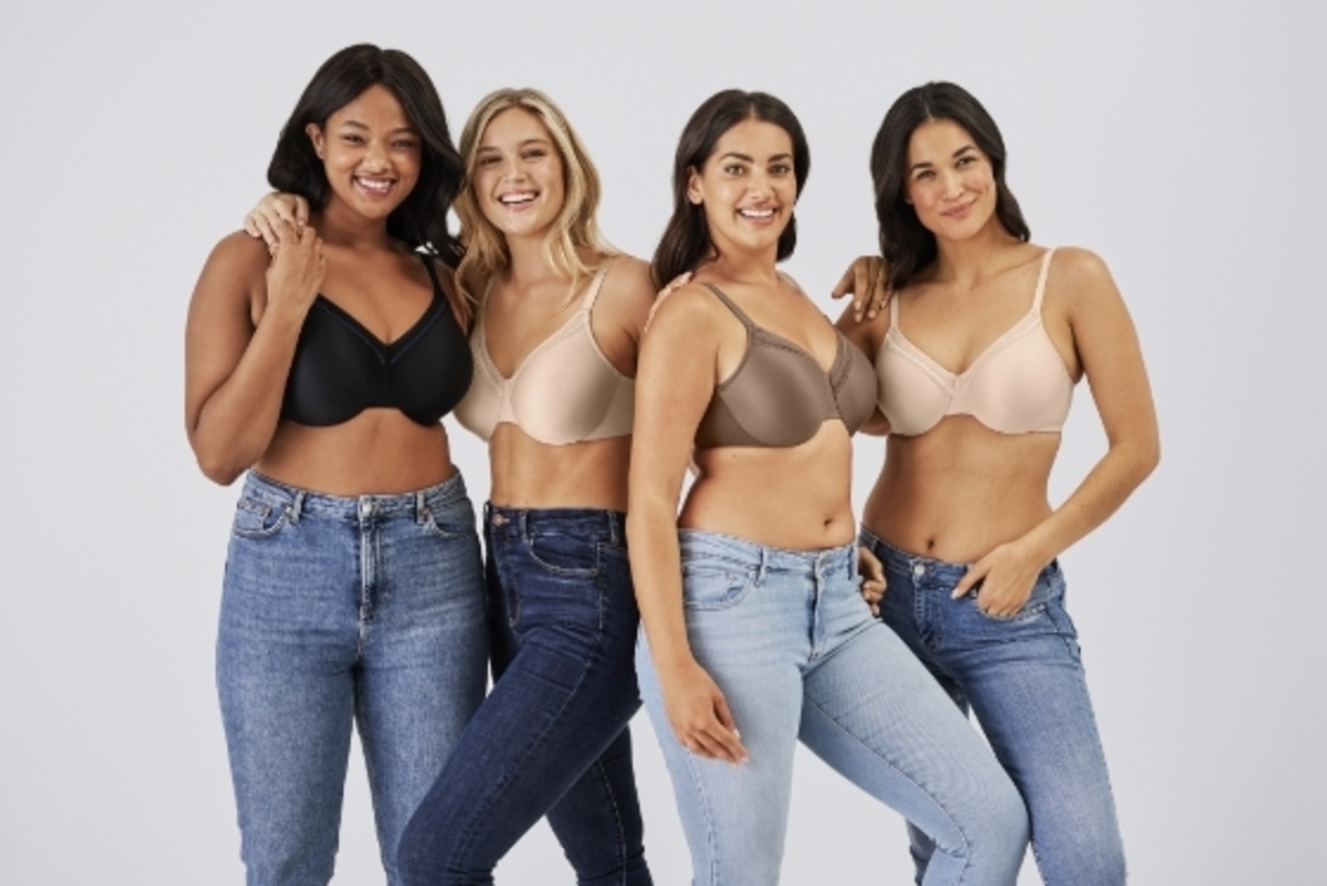 group of women modeling wacoal bras