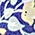Deep Cobalt Floral Vine Print